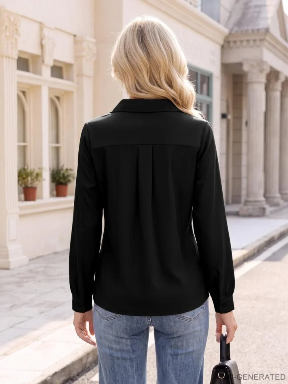 Womens Dressy Casual Blouses Long Sleeve Business Work Tops_5